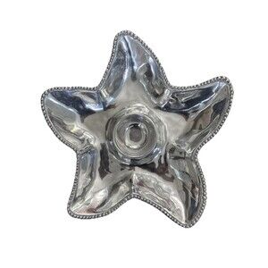 Beatriz Ball OCEAN Starfish Chip & Dip Bowl – Coastal Serveware Aluminum Alloy